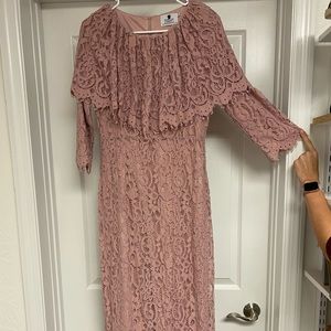 Blush/mauve lace dainty jewells dress